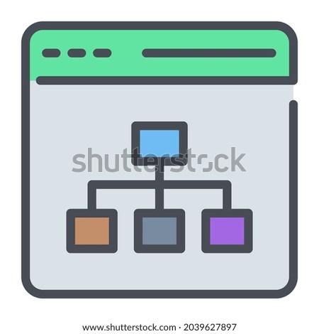 information architecture flat line design, SEO and web flat design for mobile concepts and web apps. Collection of modern infographic logo and pictogram.