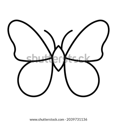 Butterfly Outline bold Vector Icon which can be easily modified or Edited 