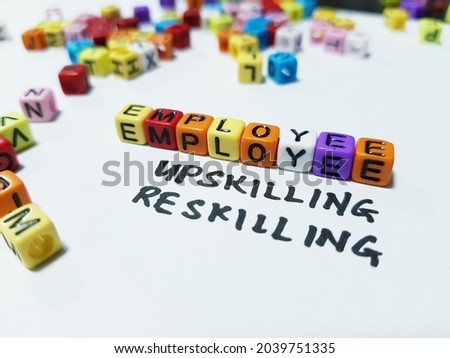 Upskilling and reskilling of employee to increase work performance and productivity  Royalty-Free Stock Photo #2039751335