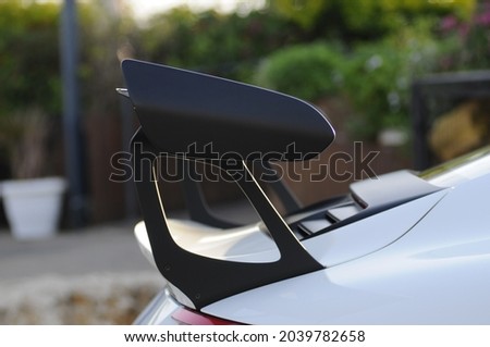 sport car with large spoiler Royalty-Free Stock Photo #2039782658