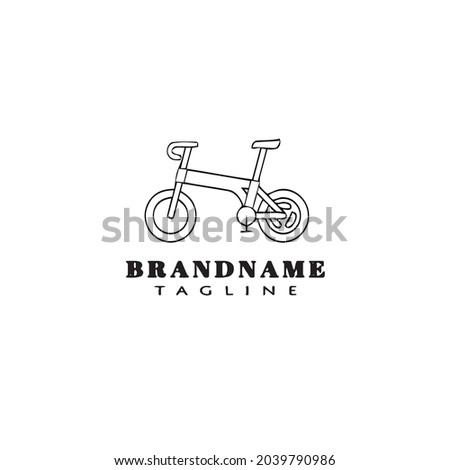 bike cartoon logo icon design template modern isolated vector illustration