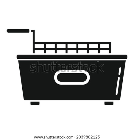 Kitchen fry machine icon simple vector. Deep fryer. Oil basket Royalty-Free Stock Photo #2039802125