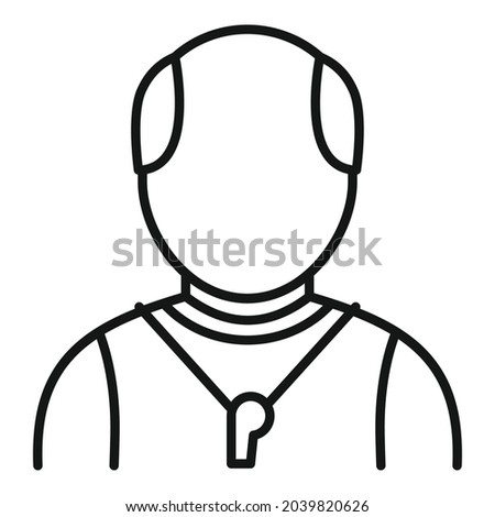 Old referee icon outline vector. Judge player. Sport game