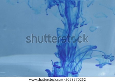Blue color in water will show this beautiful abstract picture