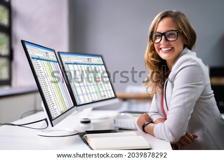 Professional Data Analyst And Medical Billing Coding Women Royalty-Free Stock Photo #2039878292