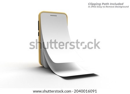 3D Render Mock-up Smart Phone with Empty Screen Replacement Screen Protector Glass Pen Tool Created Clipping Path Included in JPEG Easy to Composite.