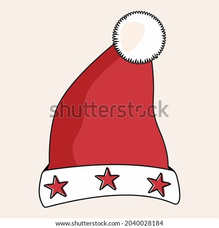 santa claus hat on white background