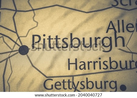 Pittsburgh on the USA map