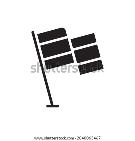 Flag vector solid icon style illustration. Eps 10 file