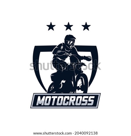 motocross sport logo design template