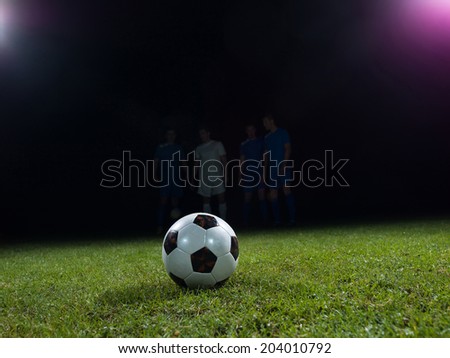 soccer football team  player game duel isolated on black background