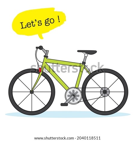 Cute bicycle vector cartoon illustration for children ,Funny cartoon car in paper cut style. Comic character for textile,Vector of Transportation theme with bicycle