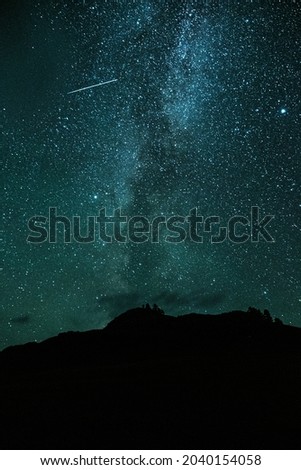 View of the Milky Way in the Altai Mountains.
