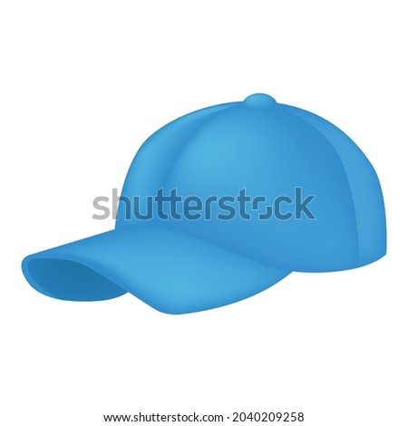 Billed Cap Emoji Icon Illustration Sign. Baseball Sport Hat Vector Symbol Emoticon Design Vector Clip Art.