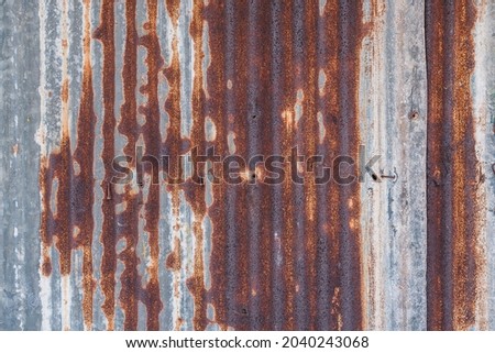 Rusty Corrugated Metal Sheet Texture, Zinc Galvanized Iron Plate