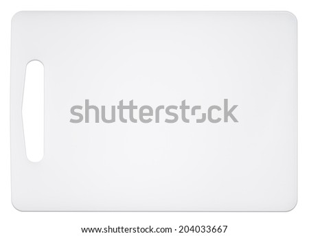 Cutting board on a white background Royalty-Free Stock Photo #204033667