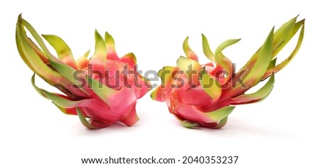 Pitaya or Dragon Fruit isolated against white background