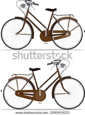 Side view of classic bicycle