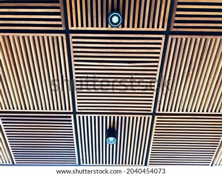 texture or motif of a wooden ceiling
