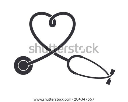 Stethoscope icon Royalty-Free Stock Photo #204047557