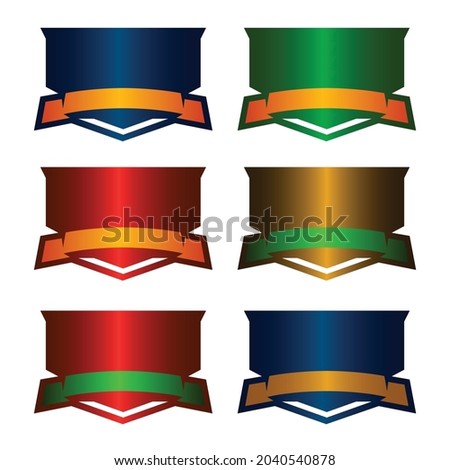 Concept ideas for badges, emblems, logos or other signs. Attractive colors, simple and easy to edit. For business or other purposes. Vector design with gradient color combination. You can download it 