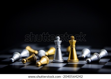 chess board game for business competition concepts, strategic planning, combat, and facing threats from surrounding issues. with copy space