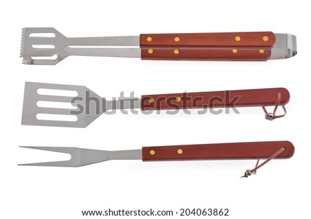 set of BBQ tools Royalty-Free Stock Photo #204063862