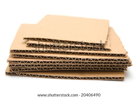Stack of cardboard sheets