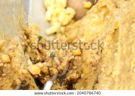 tasty and healthy Pulses yeast stock with potato on food shop for eat and sell