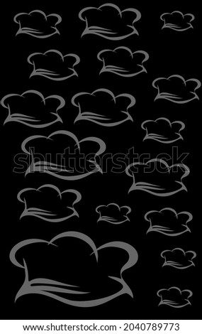 Background balck hat chef. Creative illustration vector background for your business. It can also be used for softfile flyers