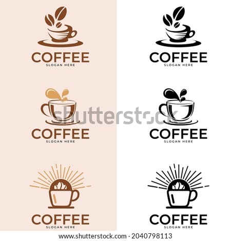 Coffee shop logo. Coffee Logo. Set of modern vintage coffee shop logos. Vector illustration. Royalty-Free Stock Photo #2040798113