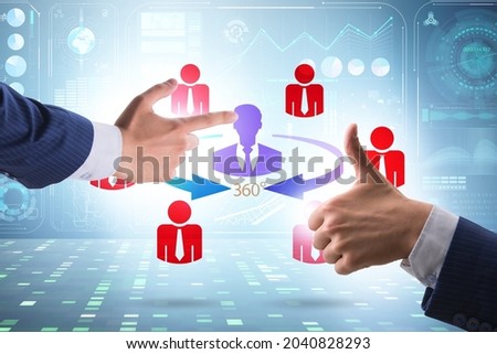 360 degree customer view for marketing purposes Royalty-Free Stock Photo #2040828293