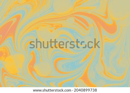 An illustration of a mixture of colors on a texture with different shapes