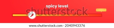 Spicy level loading bar. Vector design template. Royalty-Free Stock Photo #2040943376