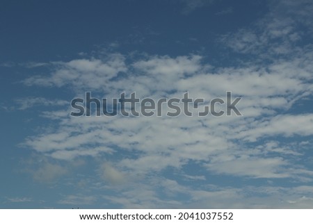 View of light White clouds and blue sky during monsoon season in India