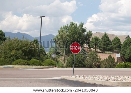 Stop sign by the road