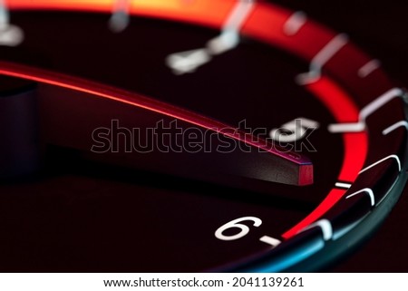 Rpm car odometer detail symbol of power and speed Royalty-Free Stock Photo #2041139261