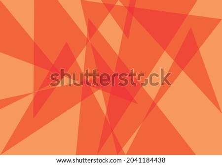 Autumn background of orange transparent triangles.