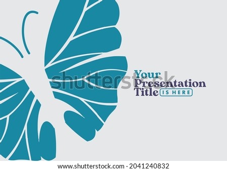 Vector aesthetic Butterfly templates for Powerpoint design, presentations, portfolio. Templates for presentation slides, leaflet, brochure cover, report. Abstract colored Pattern backgrounds