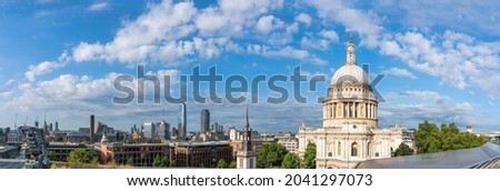 St. Paul's cathedral and skyline of  London. England