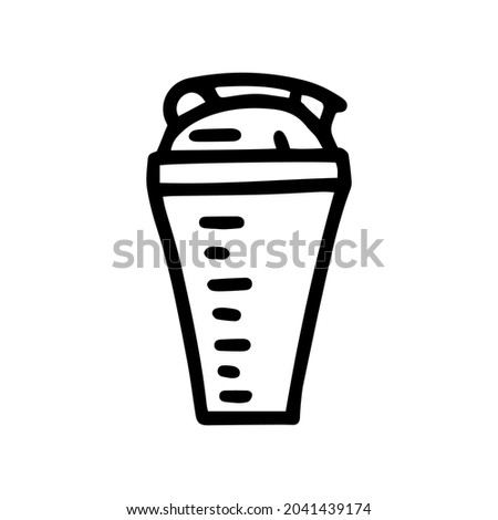 Sport shaker line vector doodle simple icon