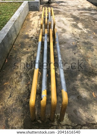 
Water pipe for seating in the city park
