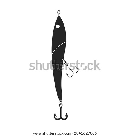 Tackle bait vector icon.Black vector icon isolated on white background tackle bait.