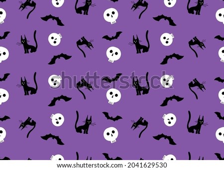 Halloween seamless pattern. Ghost wallpaper. Halloween festival background. Vector.