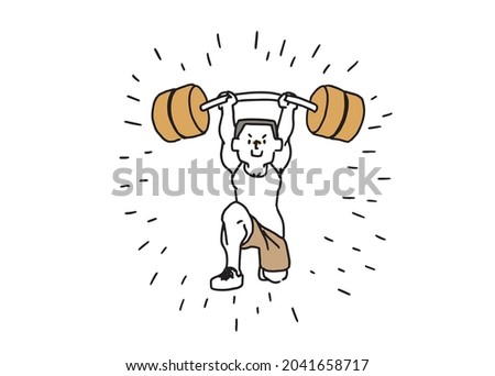 Male athlete lifting a barbell