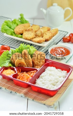 Delicious bento box, online food package