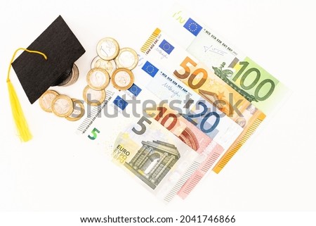 Education cost concept in Europe 