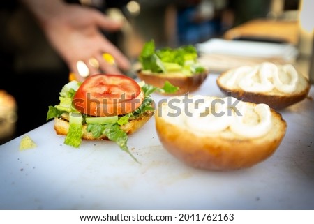 Food fresh burger hand fast food