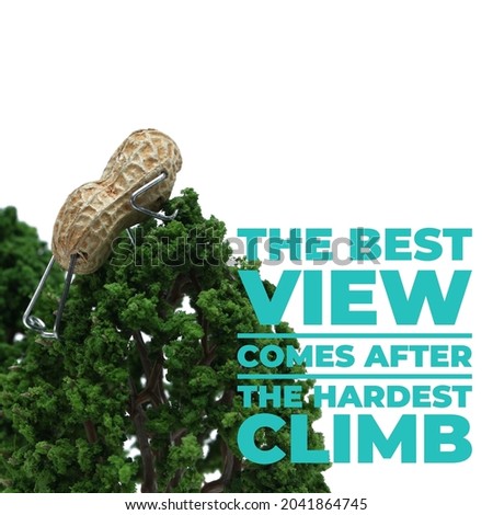 Motivational Quote Images. Inspirational Quote Background. The best view comes after the hardest climb.