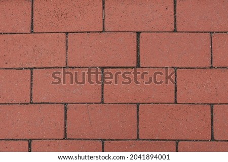 Red brick wall. Wall texture, background. Stock photo for wallpaper or texture.